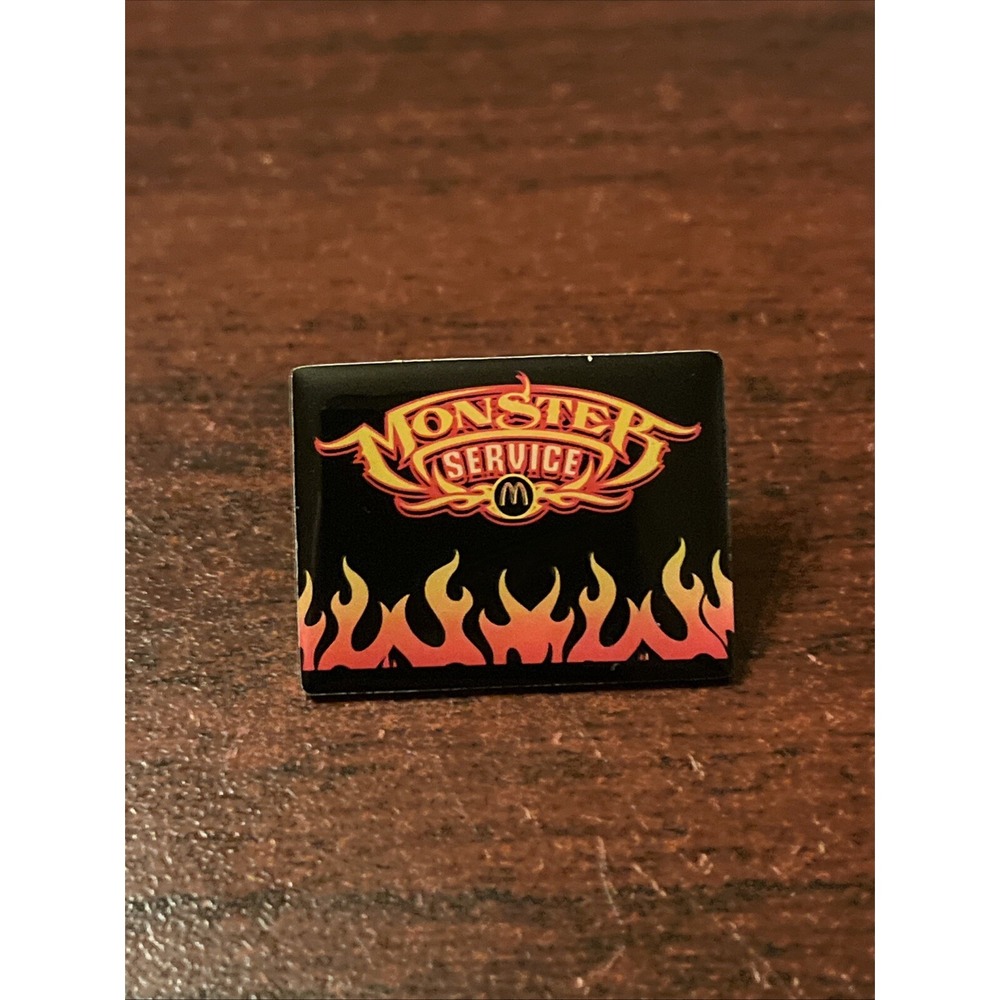 McDonald's Monster‎ Service Flames Employee Lapel Hat Pin